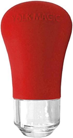 Yolk Magic Egg Separator - Quick and Easy Kitchen Tool (Red)