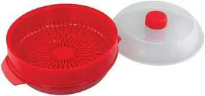 Microwave Steamer & Storage Container - 3-Piece Round Set