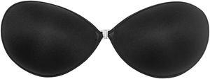Nucomfort Adhesive Backless Bra, A Cup (BLACK)