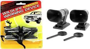 Ultrasonic Wildlife Warning Whistles  2-Pack for Cars & Motorcycles