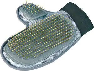 Wire Bristle Pet Coat Care Glove - Gentle Grooming for Healthy Fur