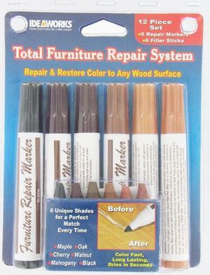12-Piece Furniture Repair Markers & Crayons Set