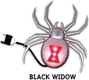 Hitch Critters Animated Ball Hitch Cover and Brake Light - Black Widow