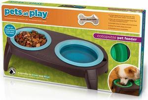 Travel-Friendly Collapsible Pet Feeder - Perfect for Pets on the Move