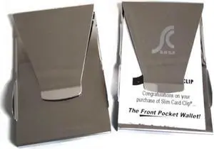 Slim Clip Metal Money Clip Holder - Stainless Steel Bill & Card Organizer