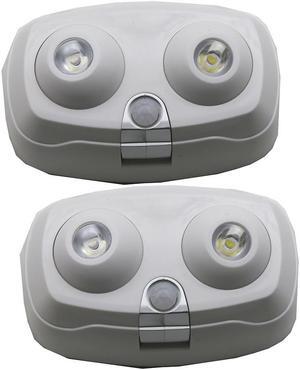 Dual Head Motion Sensor Light-Battery Operated Adjustable Motion Sensing 2 Pack