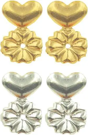 Hypoallergenic Earring Lifters for Women - 2 Pairs Adjustable
