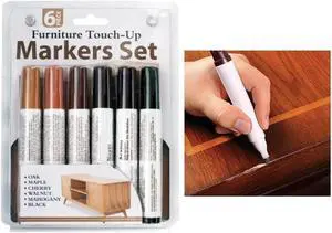 Furniture Touch-Up Kit - Set of 6 Markers for Flawless Fixes