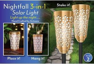 Night Fall 3 in 1 Solar Light