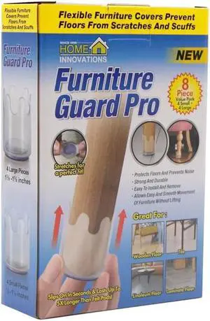 Furniture Guard Pro - Small (7/8" to 1 1/4") - Set of 8 Protective Pads
