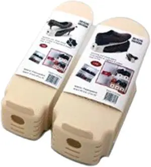 Shoe Double Decker - Efficient Space-Saving Organizer-  Small - 2 Pack