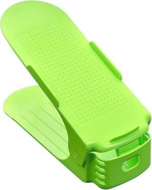 Shoe Double Decker - Efficient Space-Saving Organizer- Green - 2 Pack