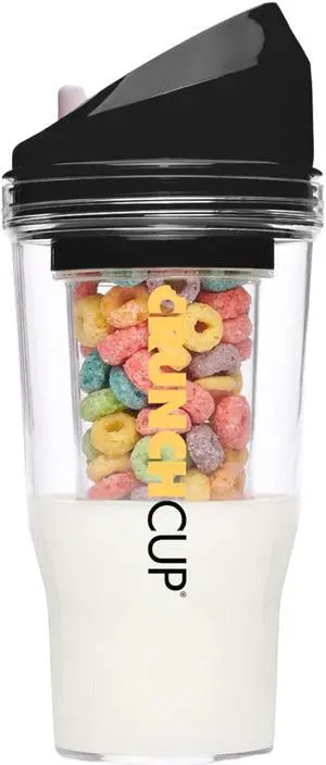 The CrunchCup XL - A Portable Cereal Cup  -  Black