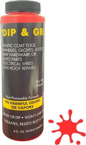 Dip and Grip Rubberized Plastic Coating (Red) 8 fl. oz