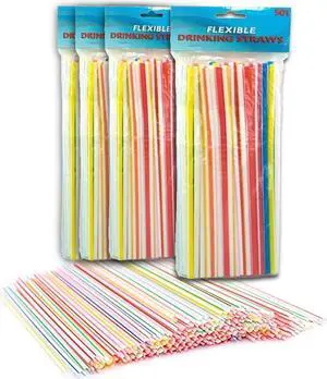 Flexible Drinking Straws - 200 count