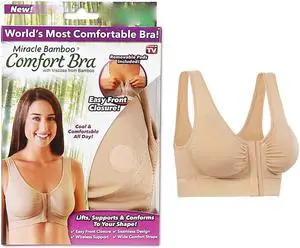 Miracle Bamboo Comfort Bra - Nude - 2XL ( Bust 43-46)