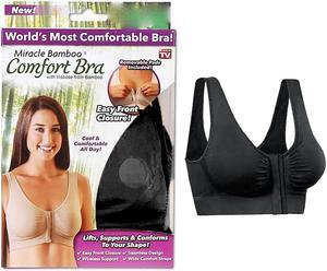 Miracle Bamboo Comfort Bra - Black - Medium (Bust 35"-37")