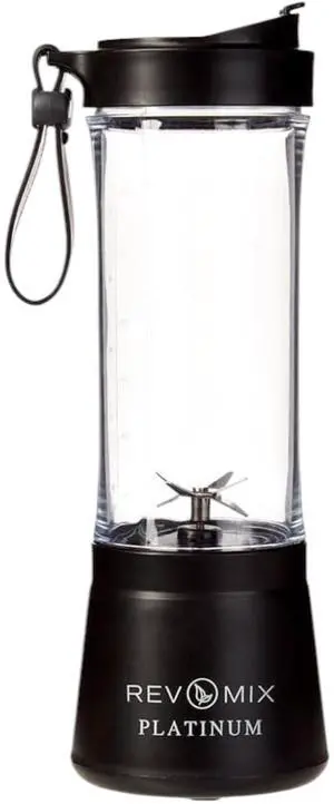 Handy Gourmet RevMix Platinum for Smoothies & Shakes On The Go, 12 oz. (Black)