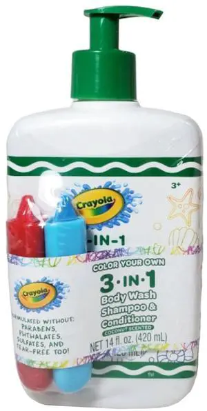 3-N-1 Color Your Own Body Wash, Shampoo & Conditioner Coconut Scent 14 fl.oz