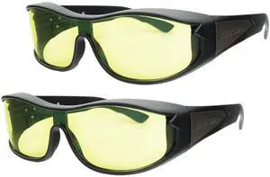 Battle Vision Night Wrap Around Sunglasses - 2PK