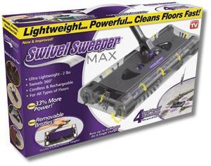 Swivel Sweeper Max - Cordless, Rechargeable, Lightweight Floor & Carpet Sweeper