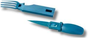 4-in-1 Snapatite+ Utensil Set - Spoon, Knife, Fork, Bottle Opener (Blue)