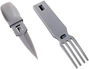 4-in-1 Snapatite+ Utensil Set - Spoon, Knife, Fork, Bottle Opener (Dark Grey)