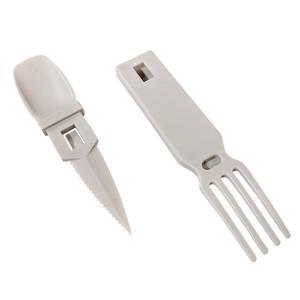4-in-1 Snapatite+ Utensil Set - Spoon, Knife, Fork, Bottle Opener (Light Grey)