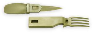 4-in-1 Snapatite+ Utensil Set - Spoon, Knife, Fork, Bottle Opener (OD Green)