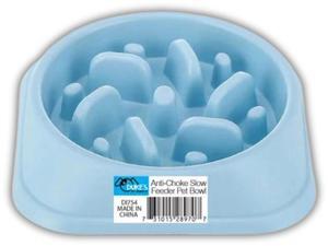 Anti-Choke Slow Feeder Pet Bowl - BLUE