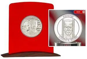 Donald Trump 2024 Commemorative Coin Silver Layered Collectible Case Certificate