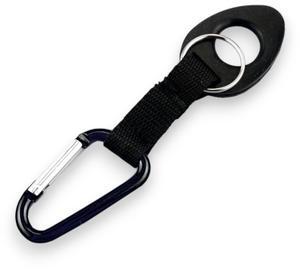 Black Aluminum Carabiners With 6mm Thick Water Bottle Holder Attachment