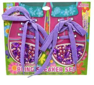 DIY Bling Sneaker Set  Colorful Shoelaces & Rhinestone Adhesives