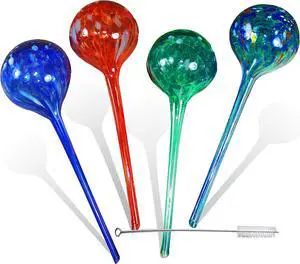 Aqua Plant Watering Globes  4-Pack Large Self-Watering Bulbs