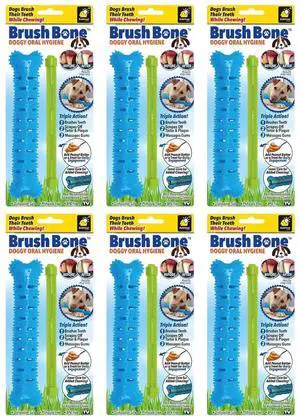 BrushBone - Dog Toothbrush Bone - 6 Pack