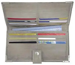 Stainless Steel Checkbook Wallet Blocks RFID Scanning