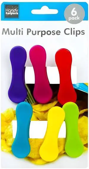 Handy Helpers 6 Piece Colorful Bag Clips
