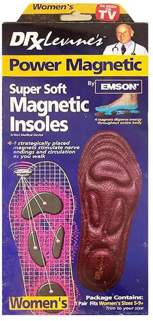 Drx Levines Power Magnetic - Super Soft Magnetic Insoles - Womens