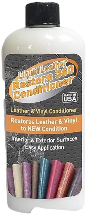 Liquid Leather Restore 360 Leather and Vinyl Conditioner, 8 fl oz