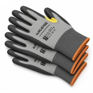 Manusage A5 Cut Resistant Gloves 3 Pair HPPE Nitrile Grip - Unisex Manusage A5 Cut Resistant Gloves 3 Pair HPPE Nitrile Grip - Unisex