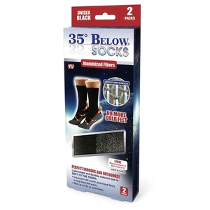 35 Below Aluminized Fiber Socks 2-Pack Black S/M 35 Below Aluminized Fiber Socks 2-Pack Black S/M