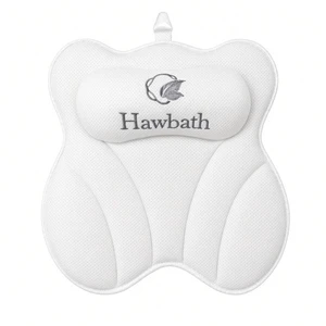 Hawbath Ultra-Soft Bath Pillow Neck and Back Support with 6 Suction Cups Hawbath Ultra-Soft Bath Pillow Neck and Back Support with 6 Suction Cups