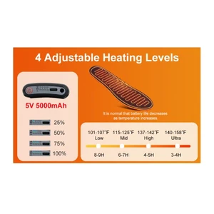 Heated Insoles App Controlled 5000mAh Rechargeable, Unisex Heated Insoles App Controlled 5000mAh Rechargeable, Unisex