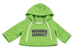 Snax the Sloth WANNA HANG Hoodie Green Hoodie for Plush Sloth Snax the Sloth WANNA HANG Hoodie Green Hoodie for Plush Sloth