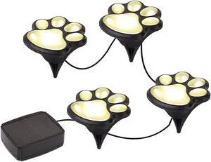 Solar Powered Animal Paw Lights