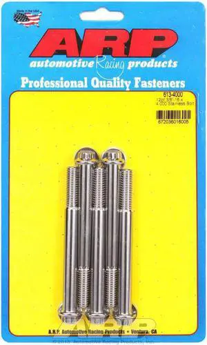 ARP Universal Bolt 3/8-16 in Thread 4.000 in Long Stainless 5 pc P/N 613-4000