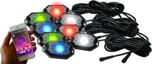 RS8PRGBW - ColorSMART 8-Pod RGB+W LED Rock Light Kit (RGB+White Multi-Color)