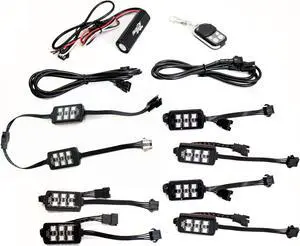 RS08RGB - ColorADAPT 8-Piece Light 6SMD POD RGB Multi-Color Accent Kit