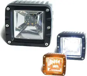 RS12KA - 3x3in 2-Function LED Cube Style Forward Light (White/Amber)