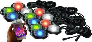 RS12PRGBW - ColorSMART 12-Pod RGB+W LED Rock Light Kit (RGB+White Multi-Color)